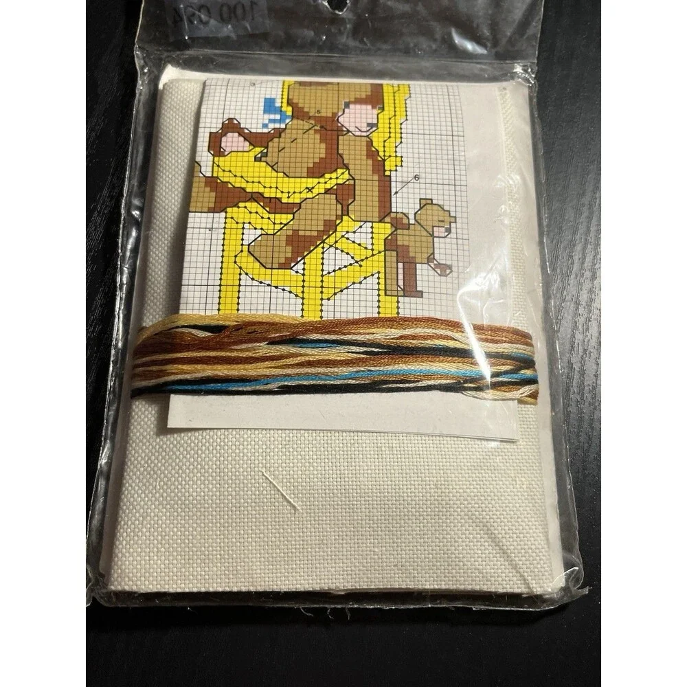Sunset Designs Cross Stitch Kit Vintage Little Bear & Teddy #957 4